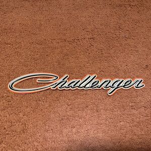 Challenger Metal Embossed Sign Man Cave Garage